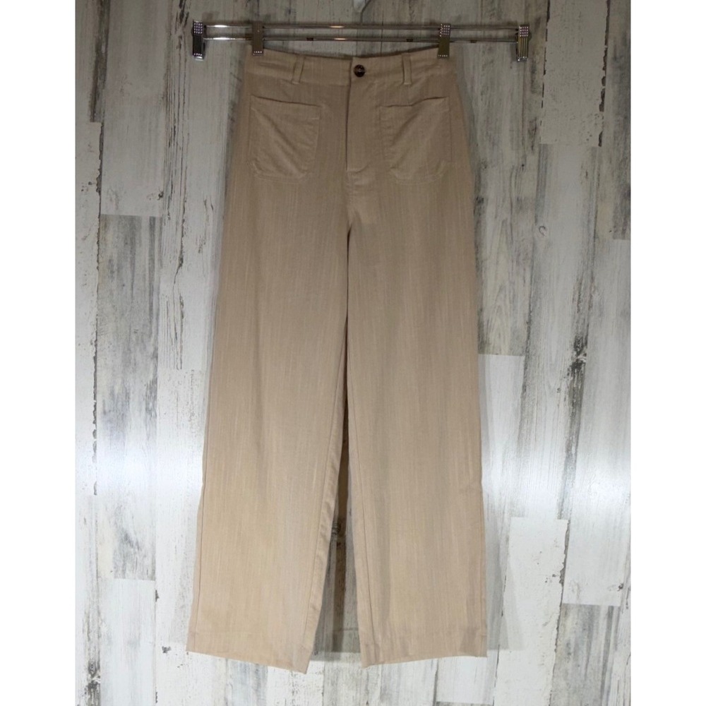 Halara Straight Leg Casual Pants Small High Waisted Patch Pockets Athleisure NWT